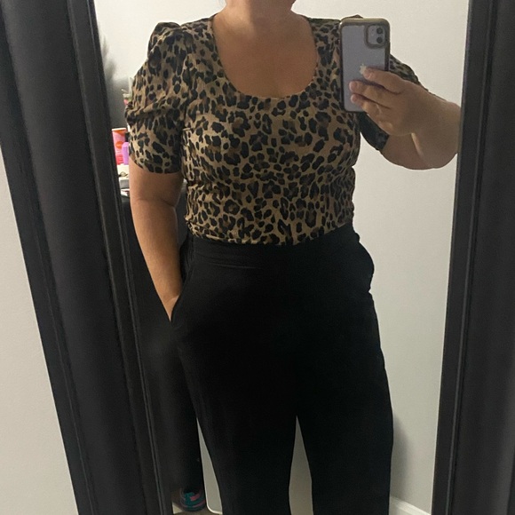 Reitmans Brown Leopard Print Blouse - Picture 6 of 6